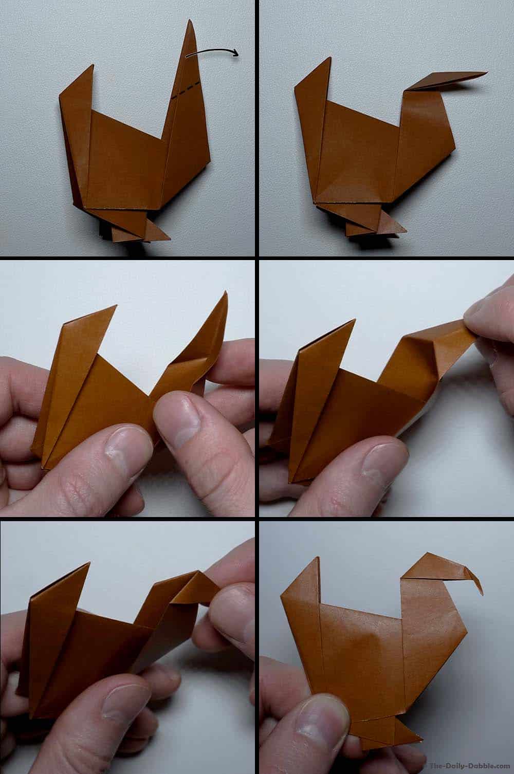 origami turkey step 15