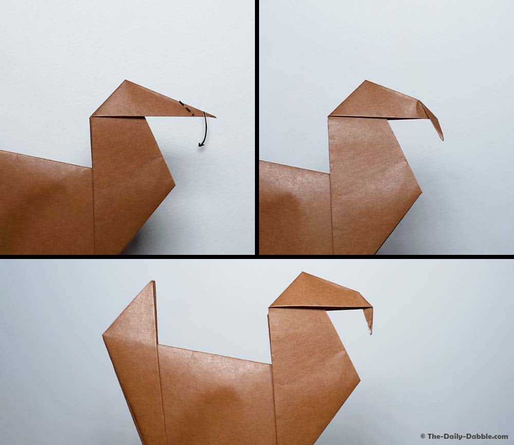 origami turkey step 16