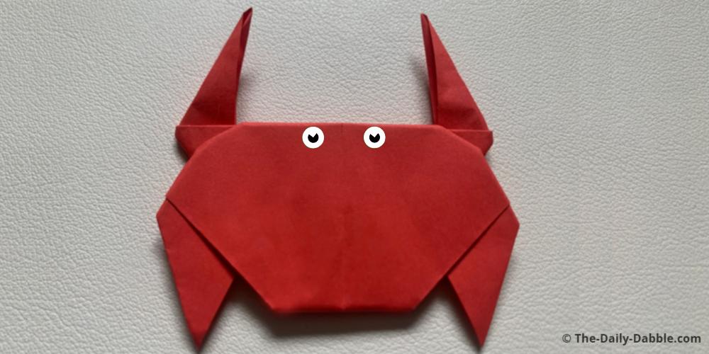 easy origami crab complete