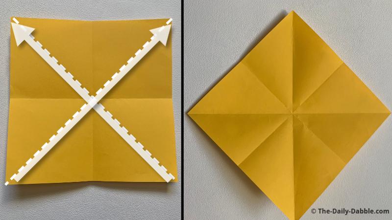 easy origami pyramid fold 2