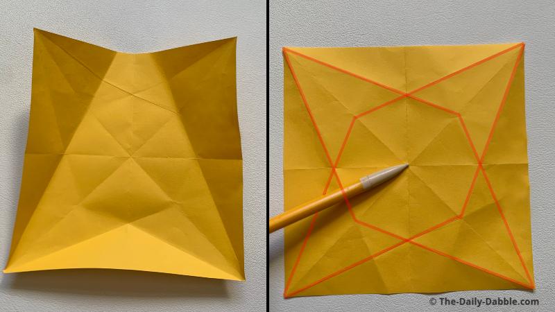 easy origami pyramid fold 5