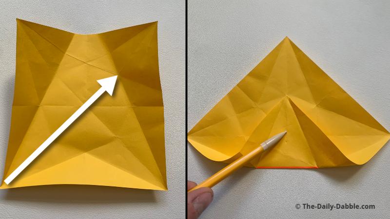 easy origami pyramid fold 6