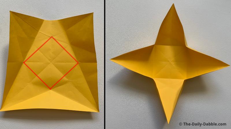 easy origami pyramid fold 7