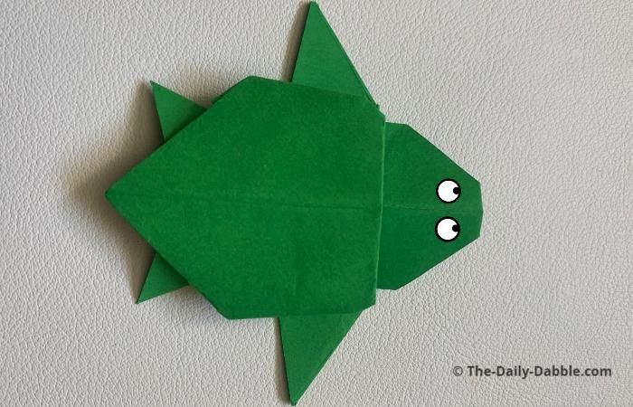 easy origami turtle complete