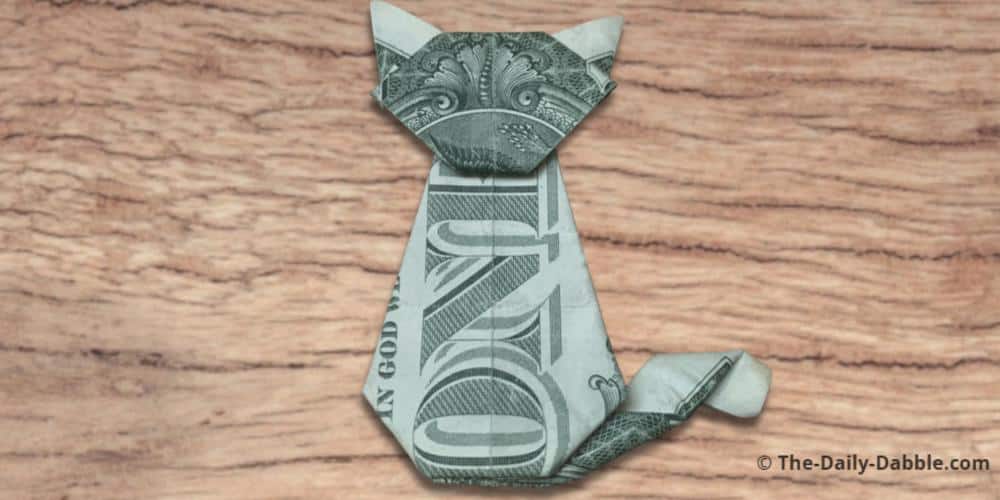 money origami animal cat