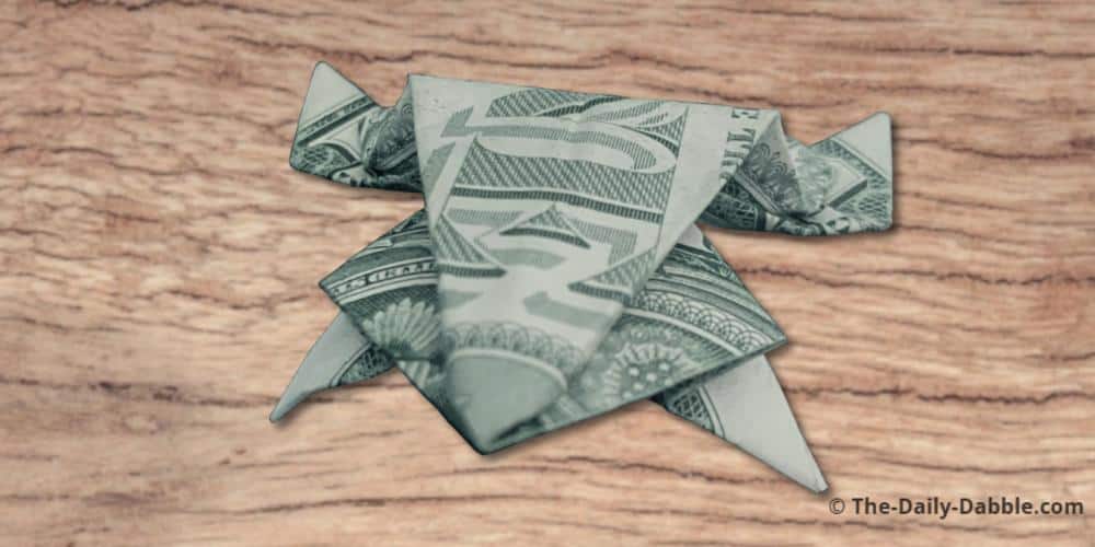 money origami animal frog