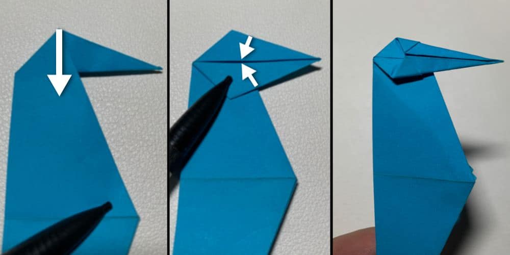 origami hummingbird fold 13