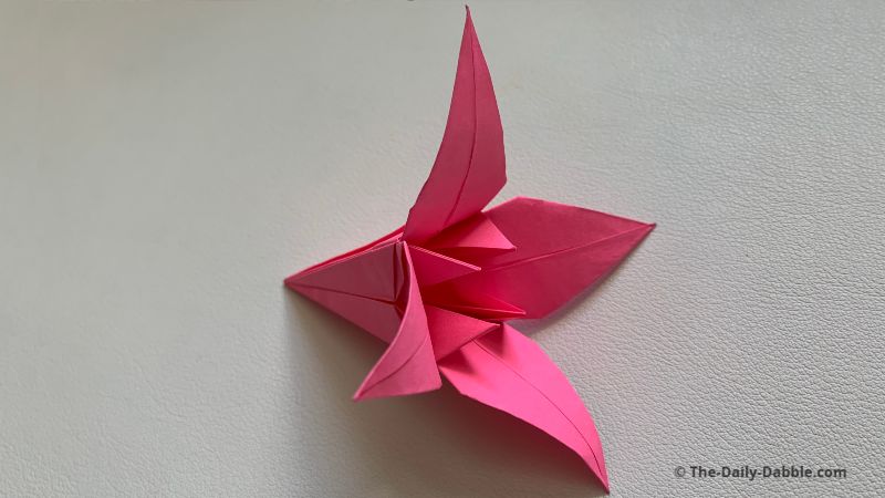origami lily complete