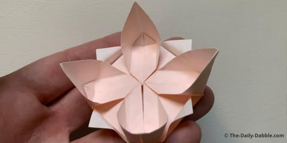 origami lotus flower complete