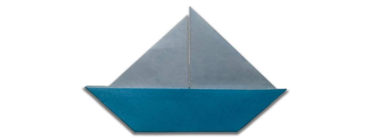 origami paper sailboat