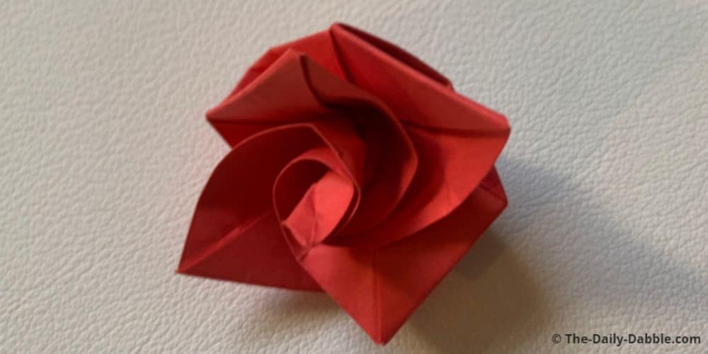 origami rose flower design