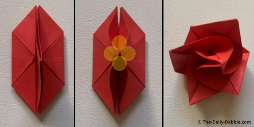 origami rose fold 12