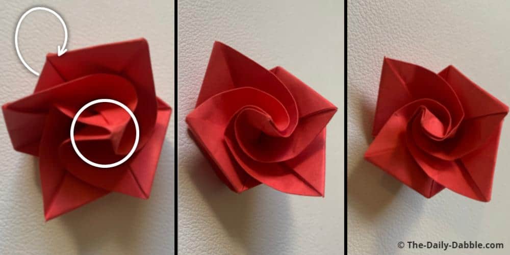 origami rose fold 13