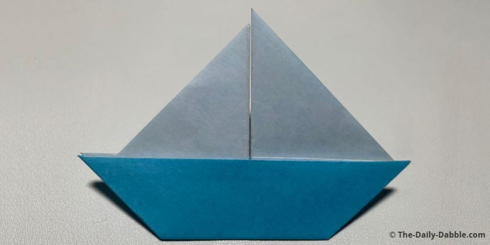 origami sailboat complete
