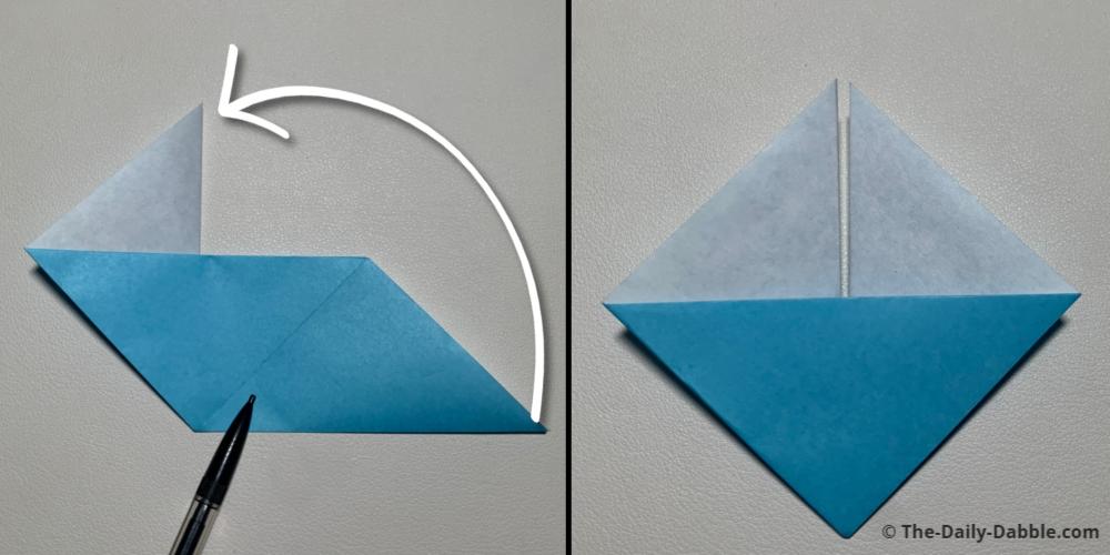 origami sailboat fold 7