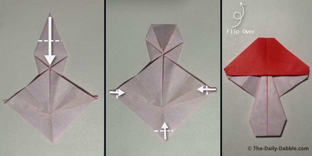 origami mushroom fold 8