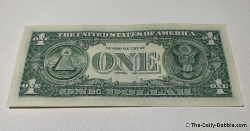dollar bill origami hat start