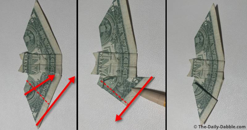 dollar bill origami bat 8