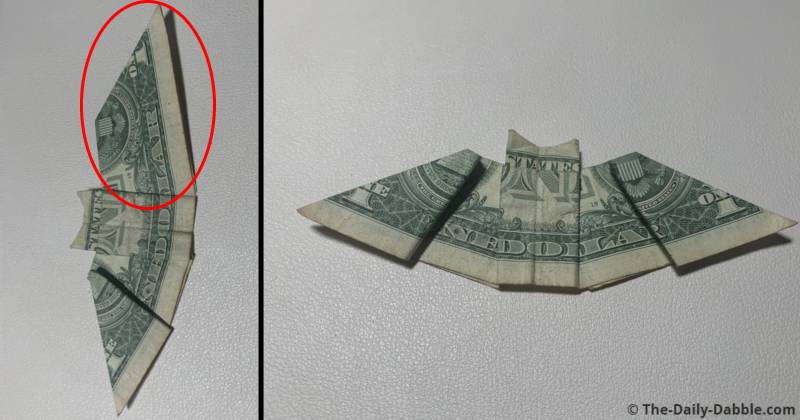dollar bill origami bat 9