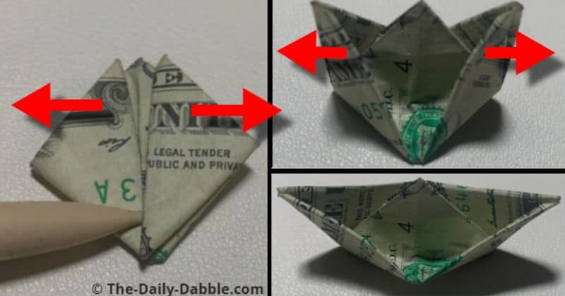 dollar bill origami boat 13