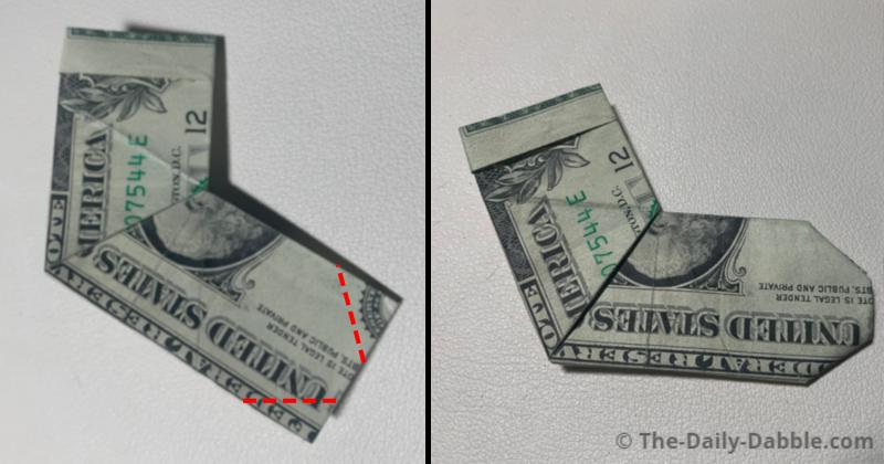 dollar bill origami sock 10