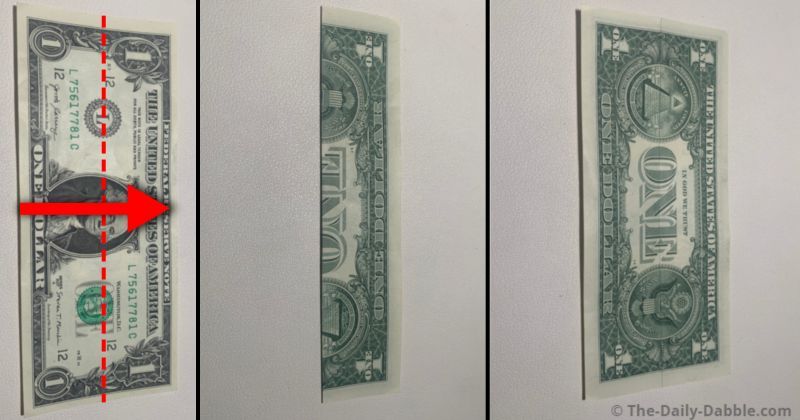 folding dollar in half