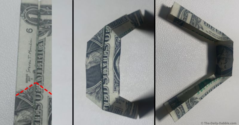 dollar bill origami letter d step 5