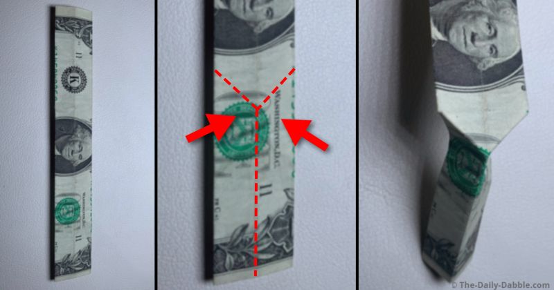 dollar bill origami letter r step 4