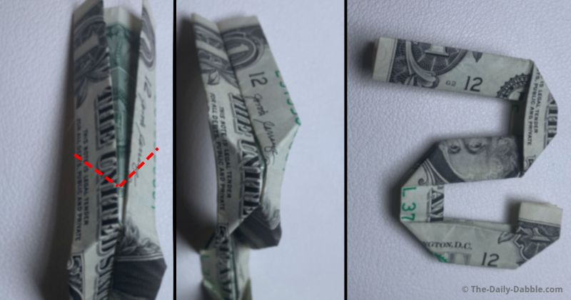 dollar bill origami letter s step 8