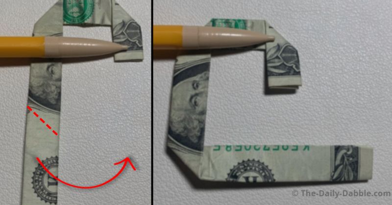dollar origami letter c step 6