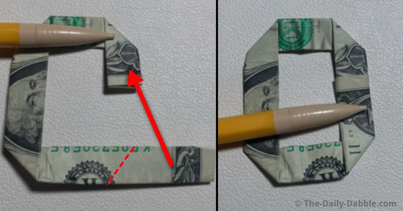 dollar origami letter c step 7