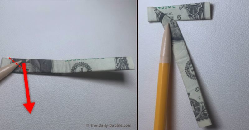 dollar origami letter k fold 5