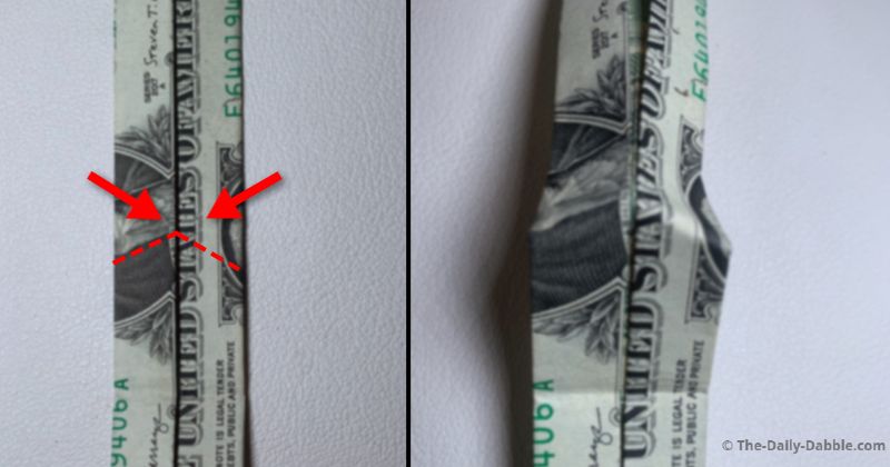 dollar bill origami letter t step 5