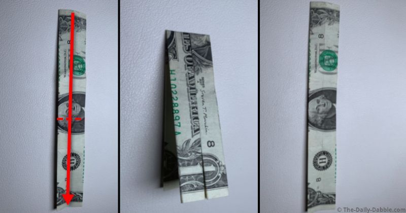 dollar bill origami letter w step 6