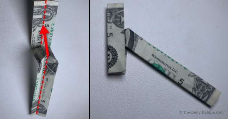 dollar bill origami letter x step 6
