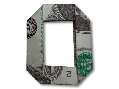 money origami letter o