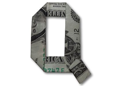 money origami letter q