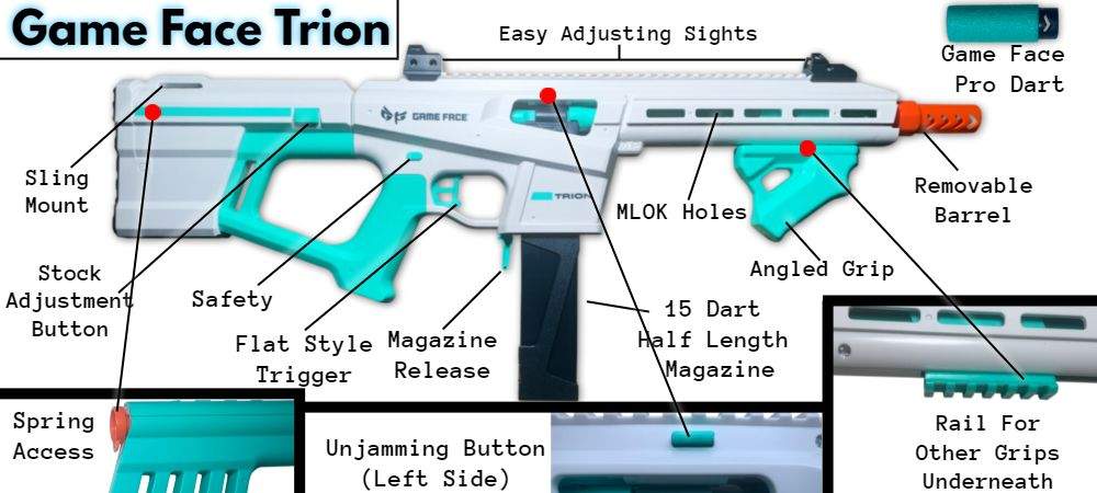 game face trion features labeled