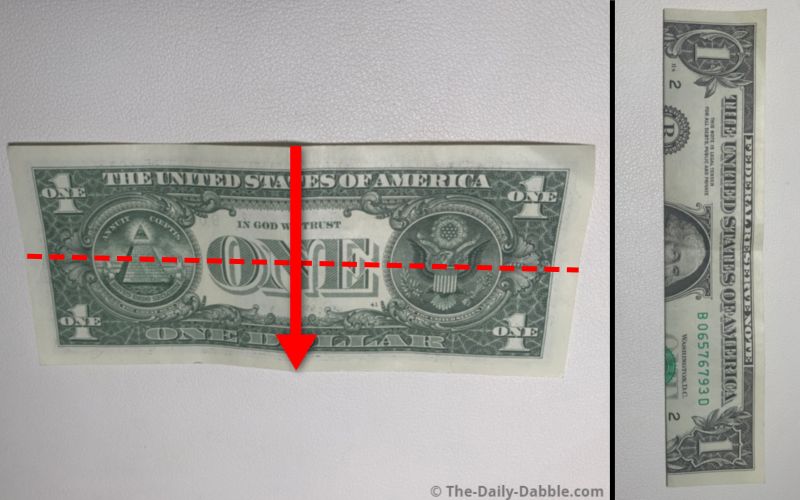 dollar bill origami flag fold 1