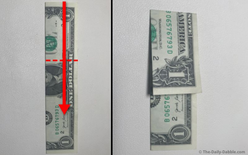 dollar bill origami flag fold 2