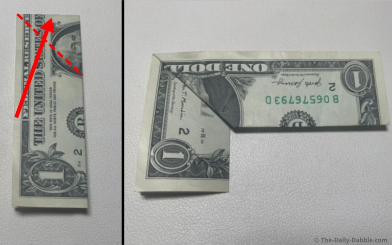 dollar bill origami flag fold 3