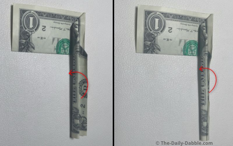 dollar bill origami flag fold 5