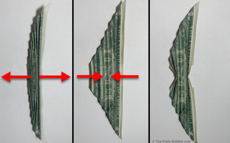 dollar bill origami leaf step 8