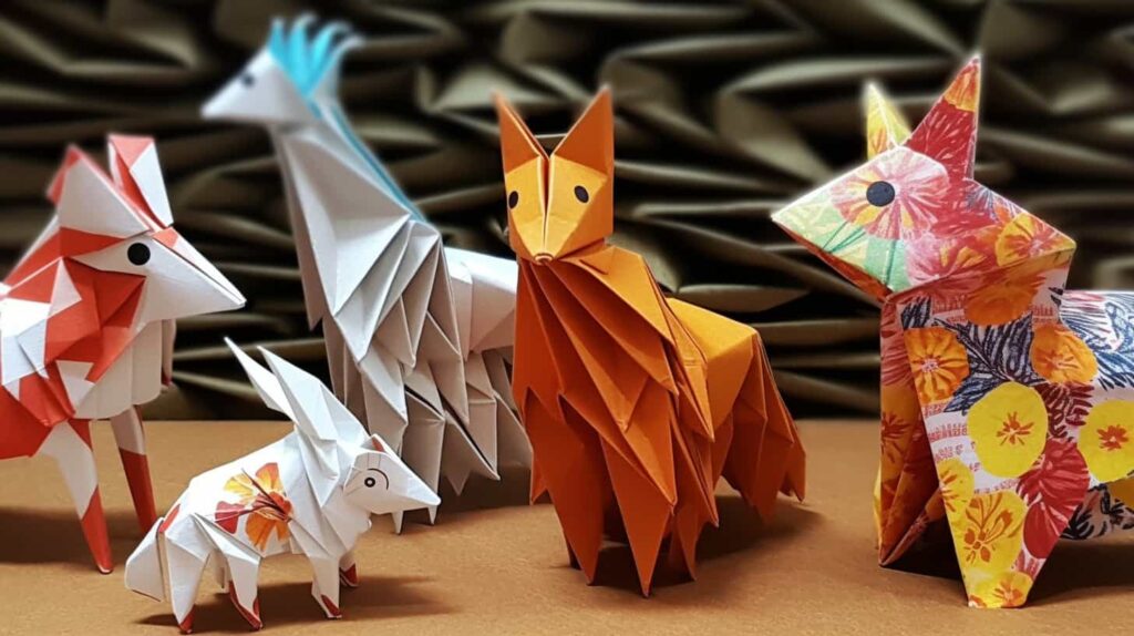 origami in different shapes and sizes