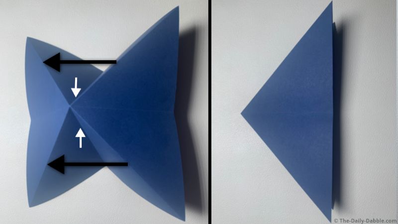 launchable origami rocket fold 3