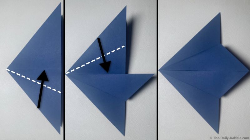launchable origami rocket fold 4