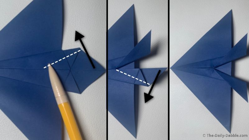 launchable origami rocket fold 6