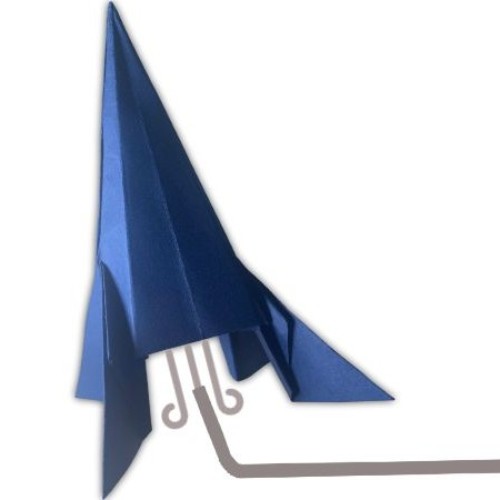 launching origami paper rocket design