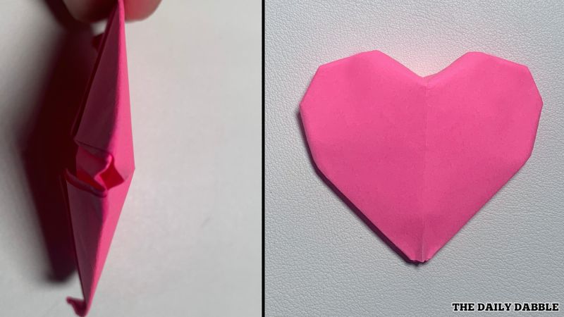 origami 3d heart step 10