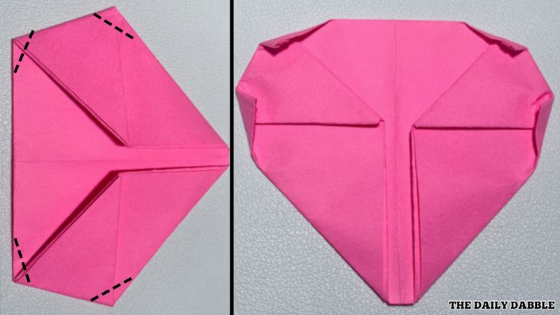 origami 3d heart step 9